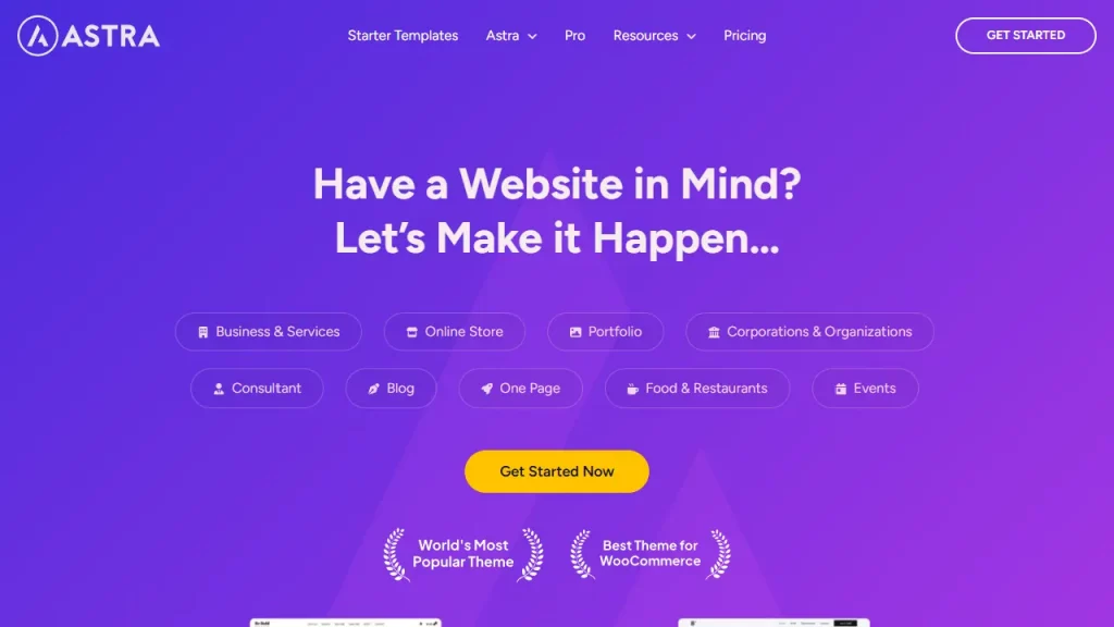 landing page