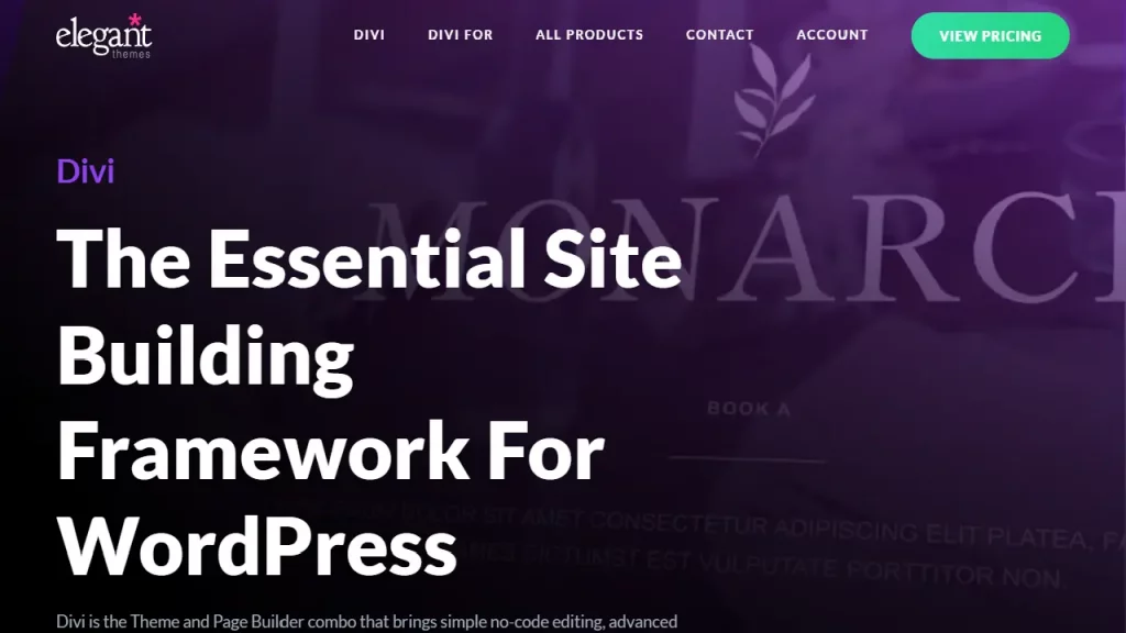 landing page