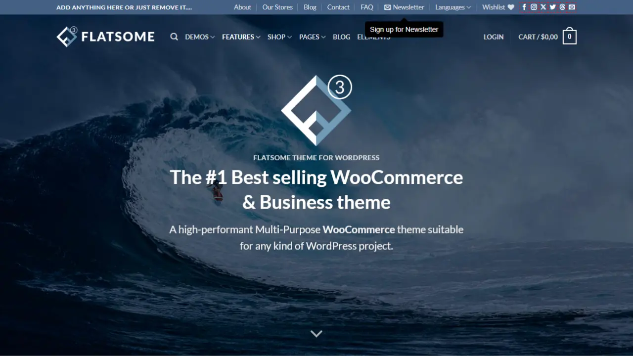 Thème Flatsome pour WooCommerce