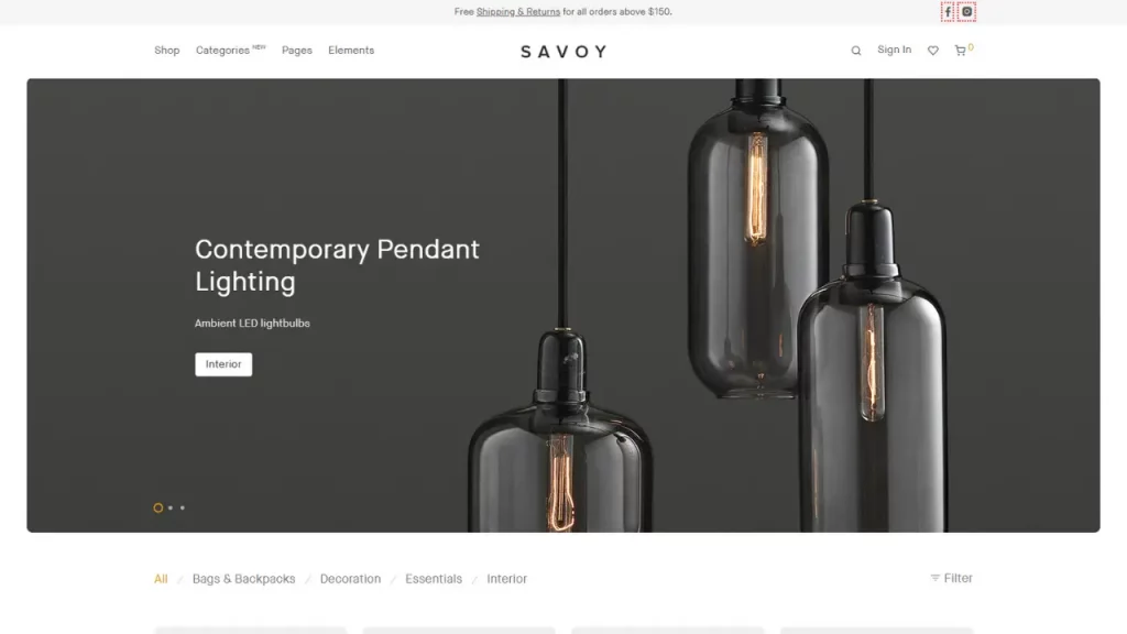 landing page