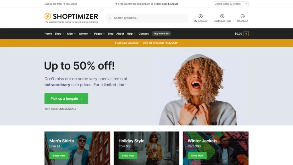 landing page
