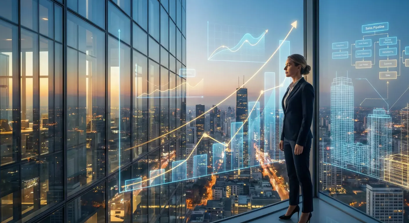 Le CMO moderne architecte la croissance de l'entreprise en analysant les données stratégiques et le pipeline de revenus.